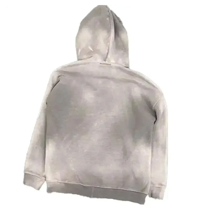 Sweat à capuche zippé pour homme de haute qualité, coupe droite, en polaire, écologique, délavé à l'acide, imprimé numérique vintage, à épaules tombantes - Product Image 4