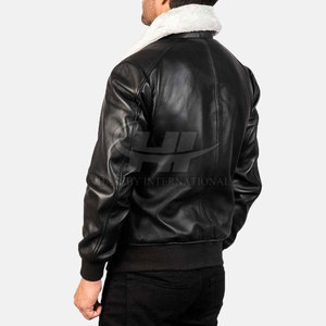 <b>New</b> Arrival Men's High Quality Cow <b>Skin</b> Leather Jacket Winter Custom Design Breathable Eco-Friendly Front Logo - Product Image 4