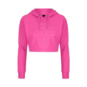 Sudadera con Capucha Corta para Mujer, Diseño Personalizado, Estilo Urbano Invernal, Color Sólido, Algodón Cómodo, para Uso en Exteriores - Product Image 1