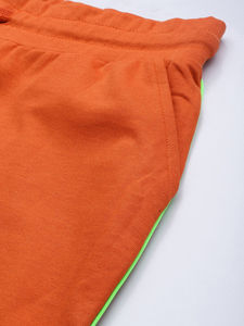 Pantalones de chándal ajustados para mujer con diseño de rayas naranjas y negras transpirables personalizados recién llegados - Product Image 4