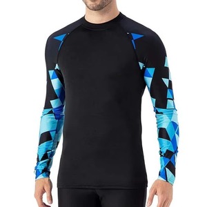 Impression numérique personnalisée par sublimation ODM OEM Rash Guard à manches longues pour homme, compression respirante, séchage rapide, écologique, haute performance - Product Image 4