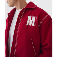 Blouson universitaire en laine personnalisé 2026 pour homme – Blouson de baseball Letterman avec corps et manches en laine – Blouson d'hiver pour collège