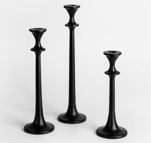 Candelabros de Metal cónicos disponibles decorativos con acabado negro, portavelas de diseñador creativo, hogar, sala de estar, Festival de Navidad - Product Image 1