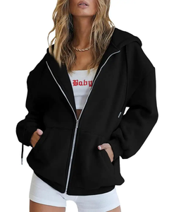 Sudaderas de gran tamaño para mujer, sudaderas con capucha, suéteres de lana, manga larga con bolsillos, trajes de otoño e invierno, ropa Y2k - Product Image 2