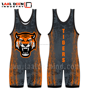 Singlet de Lucha Libre Personalizado para Hombre, Diseño Clásico de Bandera Americana, Impresión por Sublimación Personalizada, 100% Poliéster, Tallas Personalizables - Product Image 3
