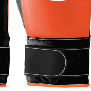 Gants de boxe professionnels en cuir orange et noir, avec fermeture velcro au poignet, pour l'entraînement et le sparring, pour hommes et femmes - Product Image 6