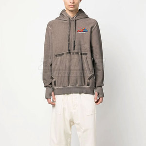 Solid Color Breathable Lightweight Basics Acid Wash Hoodies <b>For</b> <b>Men</b> Custom Design Outdoor Use Oversized <b>Men</b> Acid Wash Hoodies - Product Image 4