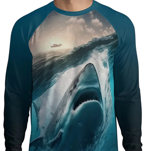 Manches longues en molleton satiné à séchage rapide personnalisé pour hommes pour les activités de plein air décontractées d'hiver - Product Image 1