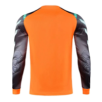Camiseta de Fútbol para Hombre con Protección de Esponja en los Codos, Uniforme de Portero Transpirable de Poliéster/Algodón Estampado para Entrenamiento de Fútbol