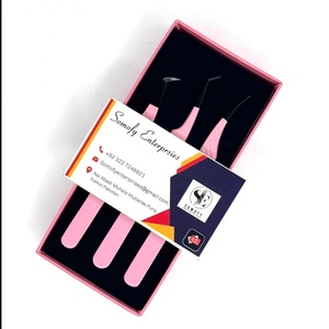 Best Professional 0.03mm Stainless Steel 10mm Eyelash Extension Tweezers 90 Degree Bend Durable <b>Precision</b> Sustainable Grip - Product Image 5