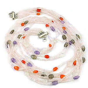 Collier de perles roses avec pierre précieuse, diamant et perle, style religieux, bijoux en perles pour femmes, pour mariage et cadeau - Product Image 2