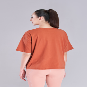 Camisetas informales holgadas para mujer, camisetas de algodón orgánico de primera calidad, camisetas sólidas suaves, camiseta redonda de manga corta con estampado personalizado - Product Image 6