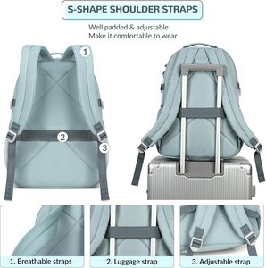 Waterproof Vintage <b>Backpack</b> Unisex 15.6 <b>Laptop</b> Zipper Closure Multifunction Casual Daypack for College & School Use - Product Image 5