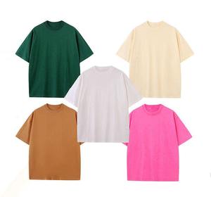 Camiseta de gran tamaño con logotipo personalizado de 250GSM para hombre, camiseta de gran tamaño lisa con cuello redondo en blanco para hombre, al mejor precio - Product Image 1