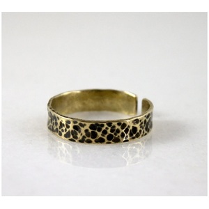 2027 Wyoming Christian Jewelry Design Half Round Oxidized Flat Brass Stone <b>Finger</b> <b>ring</b> for women Hammered Handmade Quarter <b>Ring</b> - Product Image 1