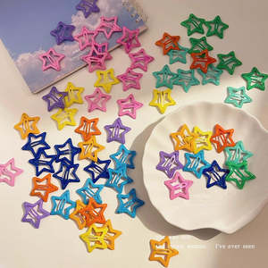 ปิ่นปักผมรูปดาวน่ารักพร้อมดีไซน์น้ำมันหยดหมวกขนาดเล็ก5ซม. เครื่องประดับผมสีสันสดใสสำหรับผมม้าขายส่ง - Product Image 1