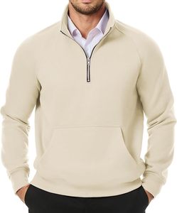 Nouveau sweat à capuche décontracté pour homme, 100 % polyester, de haute qualité, avec fermeture éclair quart, fabriqué par un fabricant professionnel, service OEM disponible - Product Image 4