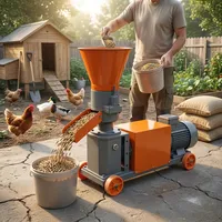 Nouvelle machine à granulés d'aliments pour animaux domestiques, mini, pour usage domestique, 220V, pour volailles, poulets, poissons, lapins - Certifiée CE, garantie 1 an, capacité de 75-100 kg/h
