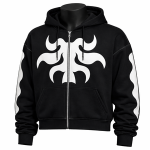 Fabricante de sudaderas con capucha personalizadas para hombre, de algodón grueso, con cremallera completa, sudaderas extragrandes y gruesas con cremallera. - Product Image 1