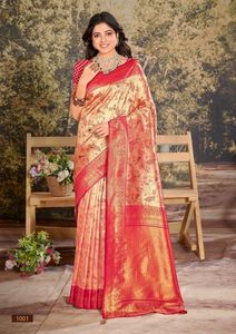 El último diseñador Kanjivaram Silk Woven Pallu Tassels Fancy Saree de Fab Zone - Product Image 3