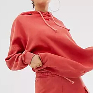 Short à capuche délavé à l'acide pour femmes ensemble 2 pièces short de survêtement à motif solide en hiver pas cher prix tenues pour femmes 2026 - Product Image 3