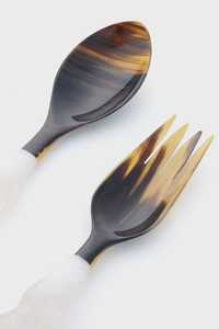 Couverts en bois de bouleau faits à la main, écologiques et personnalisés, cuillère et fourchette, vaisselle pour les mariages - Product Image 2