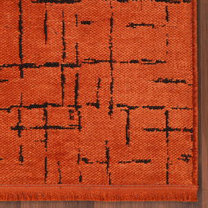 Alfombra Naranja Lavable a Máquina Netline Home NT201, Material de Chenilla Suave, 160x230cm - Product Image 4