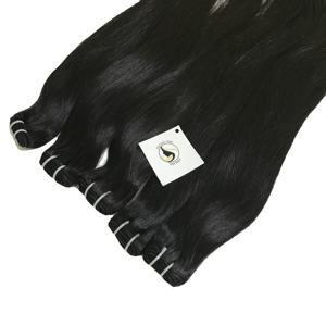 Top and Top — mèches naturelles vierges alignées, 100%, couleur # 1B, Extensions sur trame, vente en gros - Product Image 1