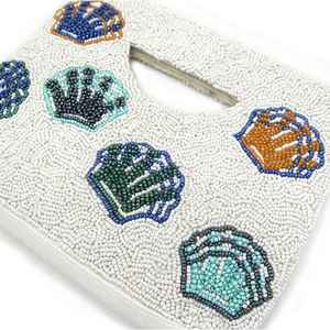 กระเป๋าถือทำมือจากลูกปัดแก้วหลากสี ได้รับการรับรองจาก MS Handicraft ผลิตในอินเดีย กระเป๋าทรงบาแกตต์ สามารถปรับแต่งได้ - Product Image 3