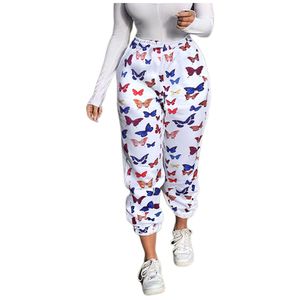 Women's Custom Made New Fashion Style <b>Joggers</b> Pants Trousers <b>Polyester</b> Cotton Sublimation Design Canvas Fabric for Winter Use - Product Image 6