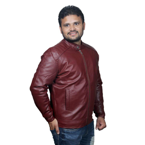 Vestes de moto de haute qualité pour hommes, Biker en cuir, style bombardier, fabriqué en sialkt Pakistan - Product Image 3