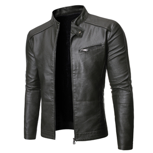 Top Trending Mejor Precio al por mayor Chaqueta de cuero con logotipo personalizado para hombres Chaqueta de cuero ligera hecha a medida para hombres - Product Image 2