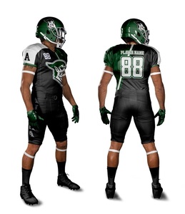 Grande demande Impression de logo personnalisé Uniformes de sport en polyester léger de haute qualité Ensembles de football américain - Product Image 2