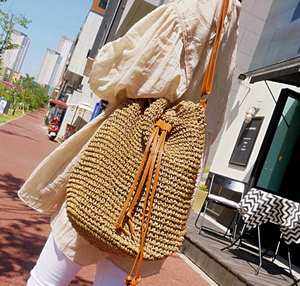 Sac à bandoulière en paille tressée de haute qualité, style bohème, sac à main pour femme - Product Image 1