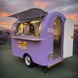 2025 Custom Crepe Street USA Standard Business Rent Concession Cart Square Mobile Pizza Trailer Food Truck For <b>Sale</b> Canada - Product Image 3
