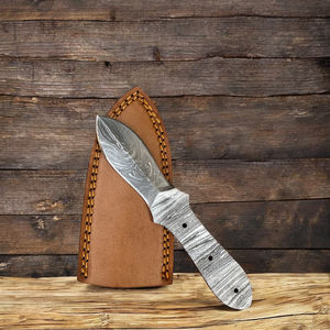 Venta directa de fábrica, abridor de ostras de acero damasco, cuchillo para mariscos, hoja en blanco, herramienta de concha, cuchillo para pelar - Product Image 1