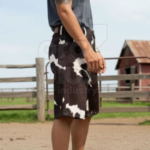 กางเกงขาสั้นหนังวัวแท้สำหรับผู้ชายและผู้หญิง คุณภาพพรีเมียม ดีไซน์เรียบง่าย สวมใส่สบาย เป็นมิตรกับสิ่งแวดล้อม ทันสมัย - Product Image 2