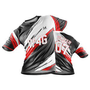 Maillots de football pour hommes personnalisés à prix avantageux, imprimés avec un slogan, manches courtes, 100% polyester, légers et extensibles - Product Image 6