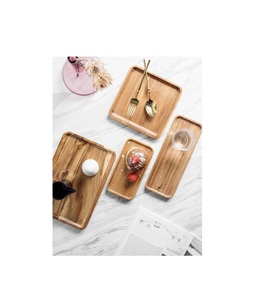 Bandeja de madera clásica hecha a mano de alta calidad para servir al por mayor personalizar bandeja de servicio con asa - Product Image 1