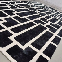 Tapis touffeté à la main en laine de soie à prix oriental élevé pour le salon tapis abstrait Design moderne ensembles de tapis de luxe faits à la main