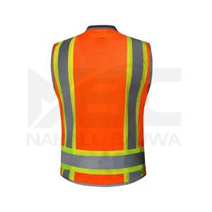 Gilet de sécurité de travail Offres Spéciales haute visibilité bande réfléchissante gilet de sécurité de construction à glissière avant. - Product Image 6