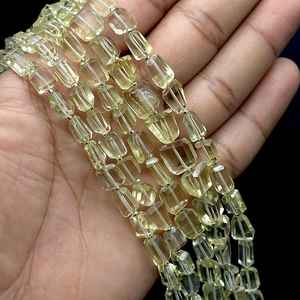 ลูกปัดหินควอทซ์มะนาวประกายแวววาวลูกปัดธรรมชาติสำหรับการทำเครื่องประดับที่มีชีวิตชีวาและมีสไตล์ที่เปล่งประกาย - Product Image 3