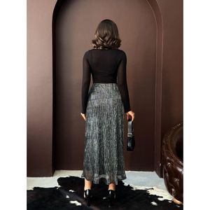 Topshow - Glittery Pleated <b>Skirt</b> - [object Object] - Product Image 5