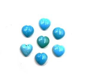 Cabujón de corazón turquesa de Bella Durmiente Natural, piedra preciosa azul de 5-10 MM con certificación IGI suelta para la fabricación de joyas - Product Image 4