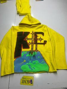 Sweat-shirts pour hommes à la mode, lourds, vintage, délavés à l'acide, délavés au soleil, avec des patchs, unisexe, à fermeture éclair, avec des strass - Product Image 5