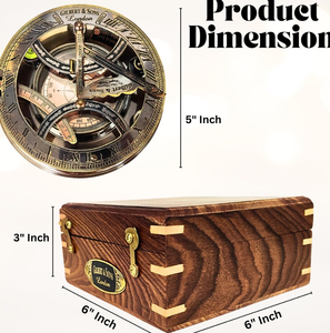BeautifulPersonalized Working Sundial <b>Compass</b> Groomsmen Gift Couples Gift, Christmas GiftsPremium Quality - Product Image 1