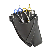 Étui en cuir avec ciseaux de coiffeur | Étui en cuir pour Salon de coiffure de beauté professionnel pochette sac ceinture Logo personnalisé