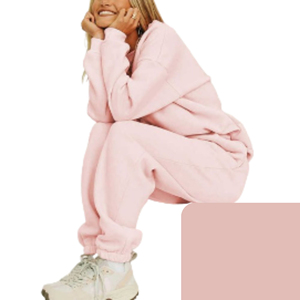 Alta calidad personalizado señoras OEM Crop Chándal gimnasio entrenamiento Jogging traje de gran tamaño poliéster algodón al por mayor mujeres chándal - Product Image 3