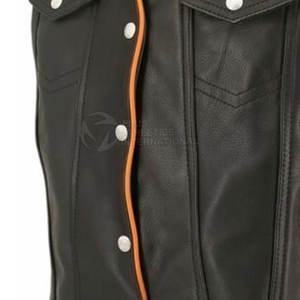 Chaleco de cuero duradero de invierno para hombre personalizado diseño de la mejor calidad Chaleco de cuero superventas - Product Image 2