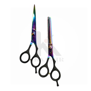 Nhiều Màu Barber & Mỏng Kéo Set Với Màu Đen Xử Lý Chuyên Nghiệp Tóc Cắt Kéo Cho Salon & Tiệm Cắt Tóc - Product Image 1